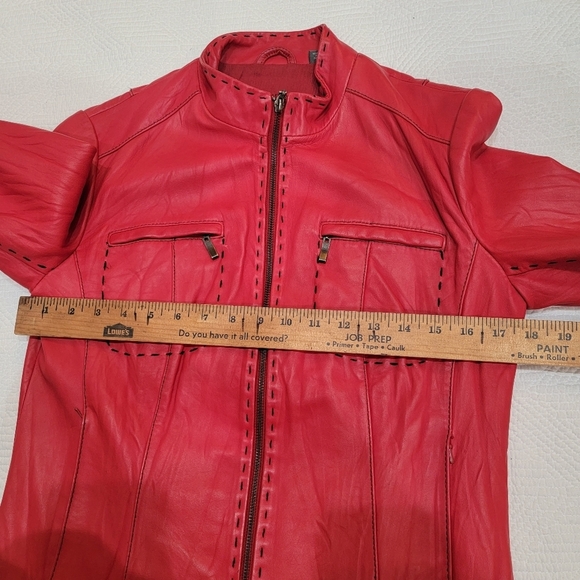 Alexander Julian red leather jacket - Picture 10 of 16